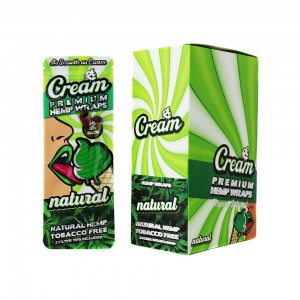 Cream Wraps - Terpene Infused Hemp Wraps With Filter Tips - 2ct/25pk Display 
